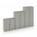 Bisley systems storage medium tambour cupboard 1570mm high - silver DST65S