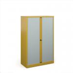 Bisley systems storage medium tambour cupboard 1570mm high - sunflower yellow DST65SY