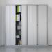Bisley systems storage medium tambour cupboard 1570mm high - sunflower yellow DST65SY