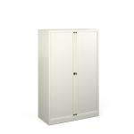 Bisley systems storage medium tambour cupboard 1570mm high - white DST65WH