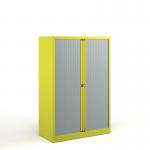 Bisley systems storage medium tambour cupboard 1570mm high - yellow DST65YE