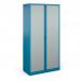 Bisley systems storage high tambour cupboard 1970mm high - blue DST78BL