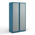 Bisley systems storage high tambour cupboard 1970mm high - blue DST78BL