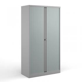 Bisley systems storage high tambour cupboard 1970mm high - goose grey DST78G