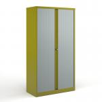 Bisley systems storage high tambour cupboard 1970mm high - green DST78GN