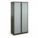 Bisley systems storage high tambour cupboard 1970mm high - olive green DST78OG