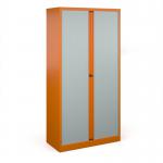 Bisley systems storage high tambour cupboard 1970mm high - orange DST78OR