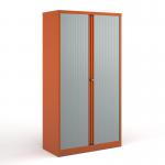 Bisley systems storage high tambour cupboard 1970mm high - orange DST78OR