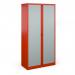 Bisley systems storage high tambour cupboard 1970mm high - red DST78R