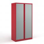 Bisley systems storage high tambour cupboard 1970mm high - red DST78R