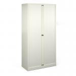 Bisley systems storage high tambour cupboard 1970mm high - white DST78WH