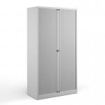 Bisley systems storage high tambour cupboard 1970mm high - white DST78WH