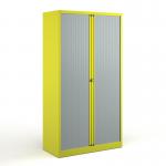 Bisley systems storage high tambour cupboard 1970mm high - yellow DST78YE