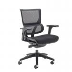 Dynamo mesh back posture chair with black frame and black airmex seat
