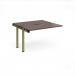 Adapt add on unit single 1200mm x 1200mm - green frame, walnut top E1212-AB-GN-W