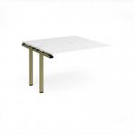 Adapt add on unit single 1200mm x 1200mm - green frame, white top E1212-AB-GN-WH