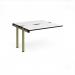 Adapt add on unit single 1200mm x 1200mm - green frame, white top, black edge E1212-AB-GN-WK