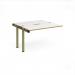 Adapt add on unit single 1200mm x 1200mm - green frame, white top, oak edge E1212-AB-GN-WO