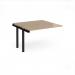 Adapt add on unit single 1200mm x 1200mm - black frame, kendal oak top E1212-AB-K-KO