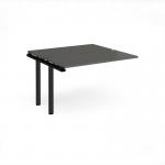 Adapt add on unit single 1200mm x 1200mm - black frame, storm grey top E1212-AB-K-OG