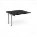 Adapt add on unit single 1200mm x 1200mm - silver frame, black top E1212-AB-S-BK