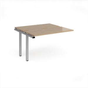 Adapt add on unit single 1200mm x 1200mm - silver frame, kendal oak