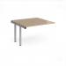 Adapt add on unit single 1200mm x 1200mm - silver frame, kendal oak top E1212-AB-S-KO