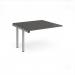 Adapt add on unit single 1200mm x 1200mm - silver frame, storm grey top E1212-AB-S-OG