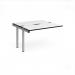 Adapt add on unit single 1200mm x 1200mm - silver frame, white top, black edge E1212-AB-S-WK