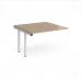 Adapt add on unit single 1200mm x 1200mm - white frame, kendal oak top E1212-AB-WH-KO
