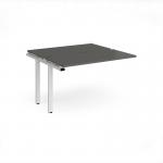 Adapt add on unit single 1200mm x 1200mm - white frame, storm grey top E1212-AB-WH-OG