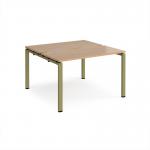 Adapt back to back desks 1200mm x 1200mm - green frame, beech top E1212-GN-B