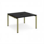 Adapt back to back desks 1200mm x 1200mm - green frame, black top E1212-GN-BK