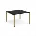 Adapt back to back desks 1200mm x 1200mm - green frame, black top E1212-GN-BK
