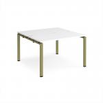 Adapt back to back desks 1200mm x 1200mm - green frame, white top E1212-GN-WH