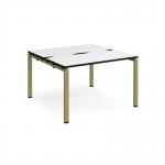 Adapt back to back desks 1200mm x 1200mm - green frame, white top, black edge E1212-GN-WK