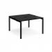 Adapt back to back desks 1200mm x 1200mm - black frame, black top E1212-K-BK