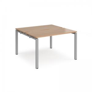Adapt starter units back to back 1200mm x 1200mm - silver frame, beech