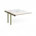 Adapt add on unit single 1200mm x 1600mm - green frame, white top, oak edge E1216-AB-GN-WO