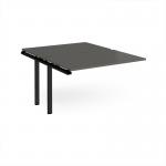 Adapt add on unit single 1200mm x 1600mm - black frame, storm grey top E1216-AB-K-OG