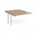 Adapt add on unit single 1200mm x 1600mm - white frame, kendal oak top E1216-AB-WH-KO