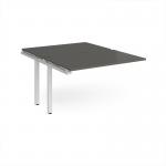 Adapt add on unit single 1200mm x 1600mm - white frame, storm grey top E1216-AB-WH-OG