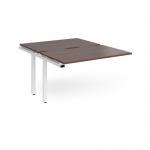 Adapt add on units back to back 1200mm x 1600mm - white frame and walnut top