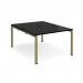 Adapt back to back desks 1200mm x 1600mm - green frame, black top E1216-GN-BK