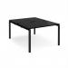 Adapt back to back desks 1200mm x 1600mm - black frame, black top E1216-K-BK