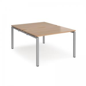 Adapt starter units back to back 1200mm x 1600mm - silver frame, beech