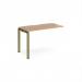 Adapt add on unit single 1200mm x 600mm - green frame, beech top E126-AB-GN-B