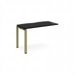 Adapt add on unit single 1200mm x 600mm - green frame, black top E126-AB-GN-BK