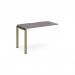 Adapt add on unit single 1200mm x 600mm - green frame, grey oak top E126-AB-GN-GO