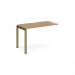 Adapt add on unit single 1200mm x 600mm - green frame, oak top E126-AB-GN-O